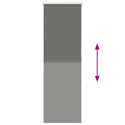 vidaXL Roller Blind Blackout Grey 55x175 cm Fabric Width 50.7 cm Polyester