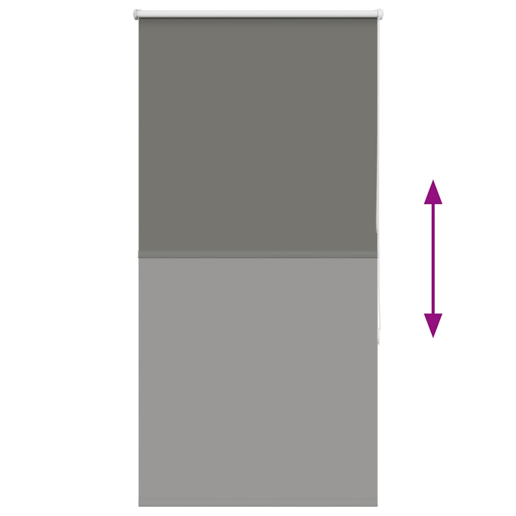 vidaXL Roller Blind Blackout Grey 65x175 cm Fabric Width 60.7 cm Polyester