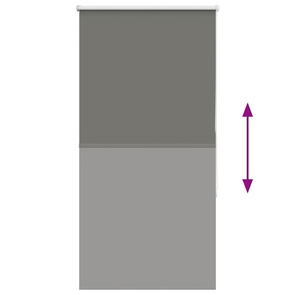 vidaXL Roller Blind Blackout Grey 80x175 cm Fabric Width 75.7 cm Polyester