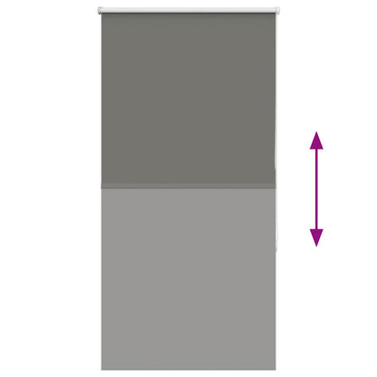 vidaXL Roller Blind Blackout Grey 80x175 cm Fabric Width 75.7 cm Polyester