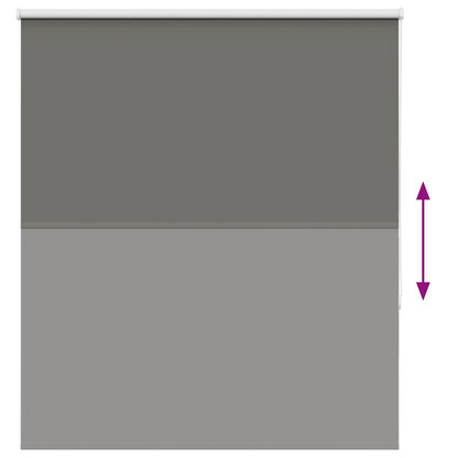 vidaXL Roller Blind Blackout Grey 125x175 cm Fabric Width 121.6 cm Polyester