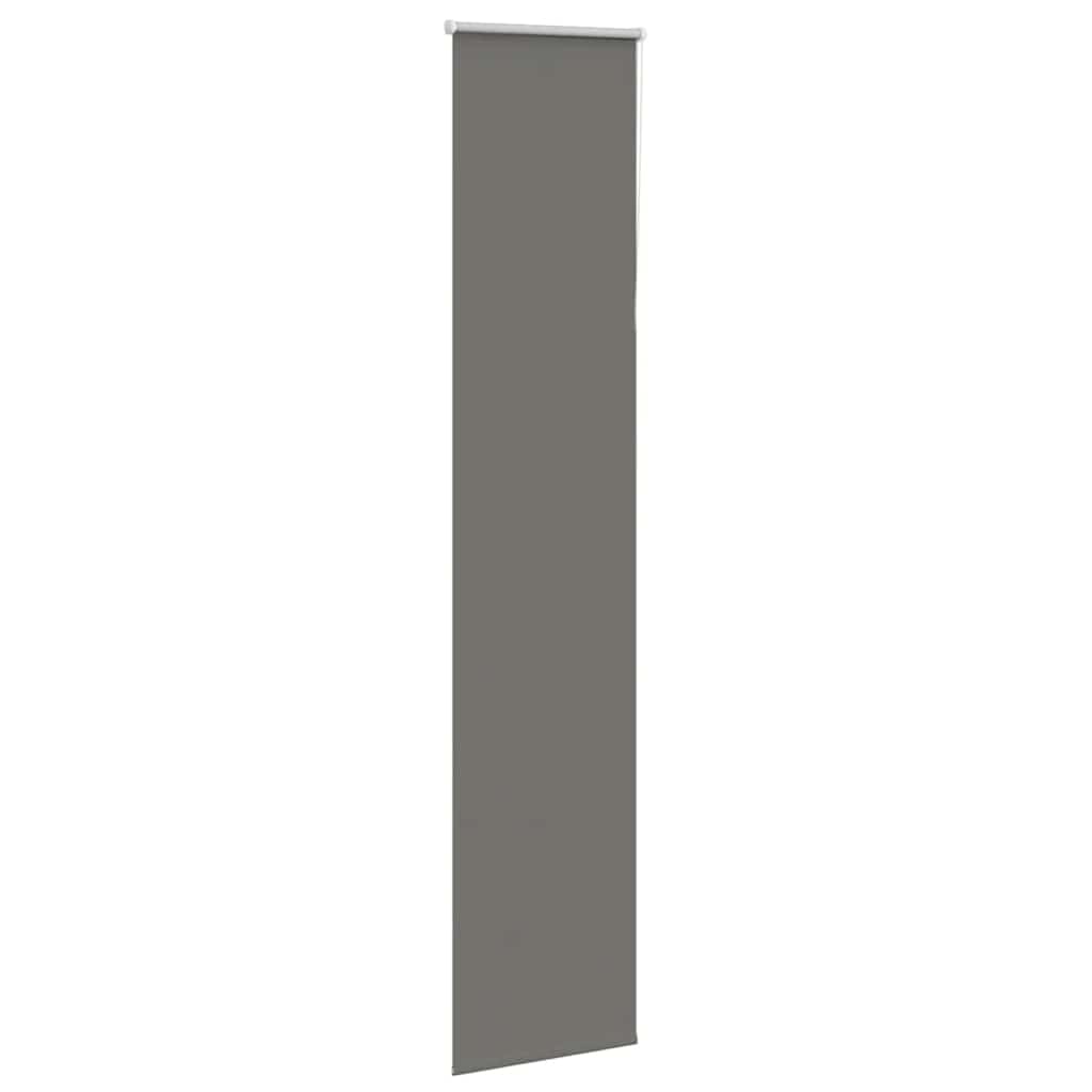 vidaXL Roller Blind Blackout Grey 50x210 cm Fabric Width 45.7 cm Polyester