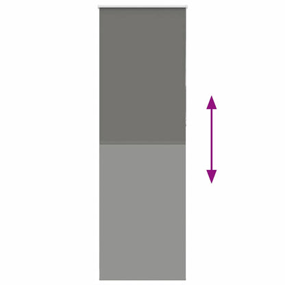 vidaXL Roller Blind Blackout Grey 85x210 cm Fabric Width 80.7 cm Polyester