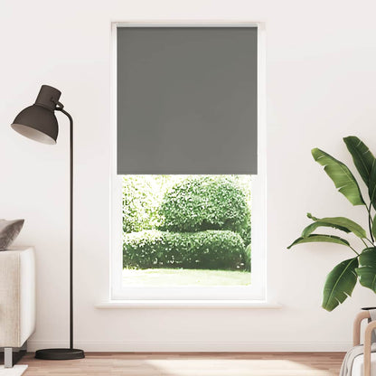 vidaXL Roller Blind Blackout Grey 100x210 cm Fabric Width 95.7 cm Polyester