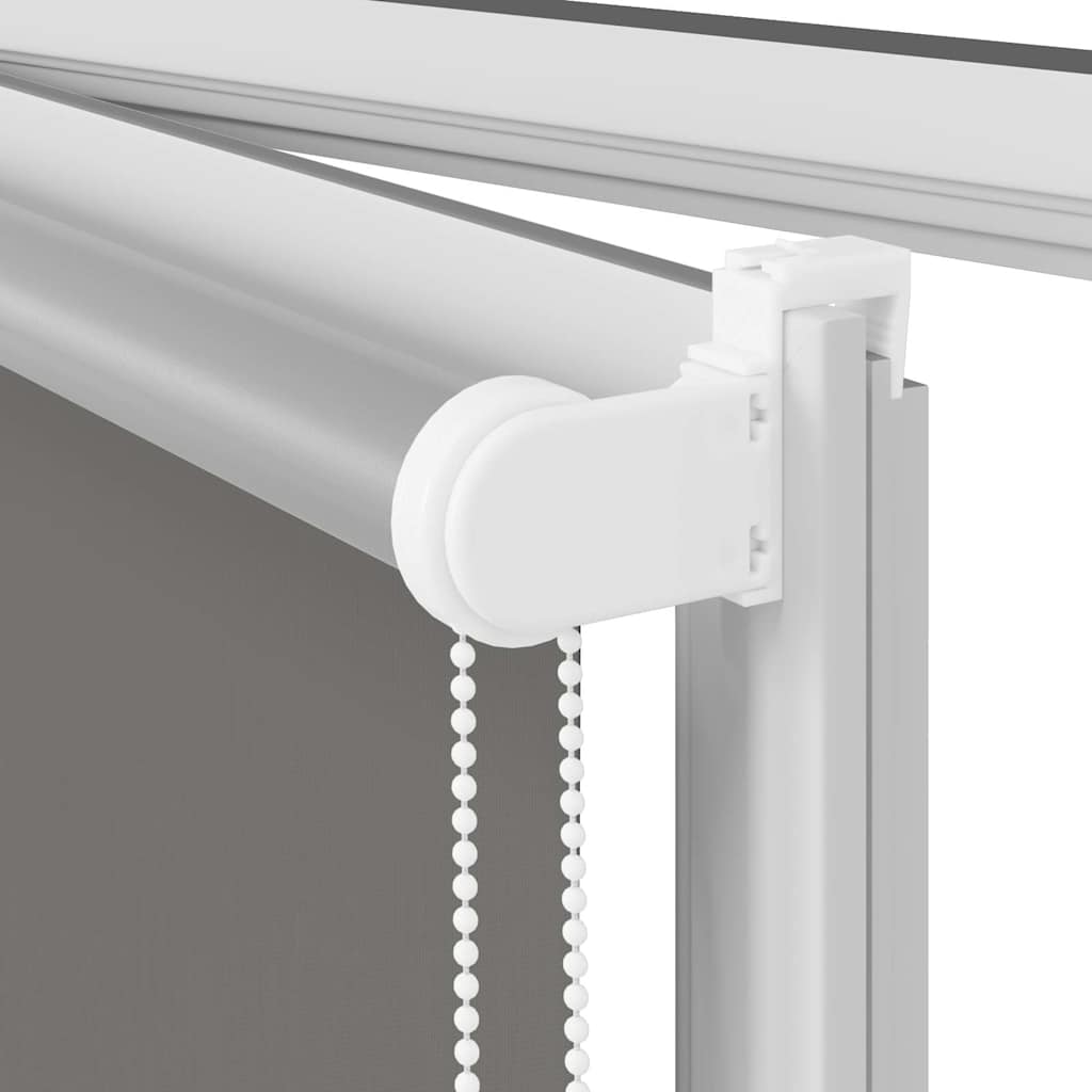 vidaXL Roller Blind Blackout Grey 125x210 cm Fabric Width 121.6 cm