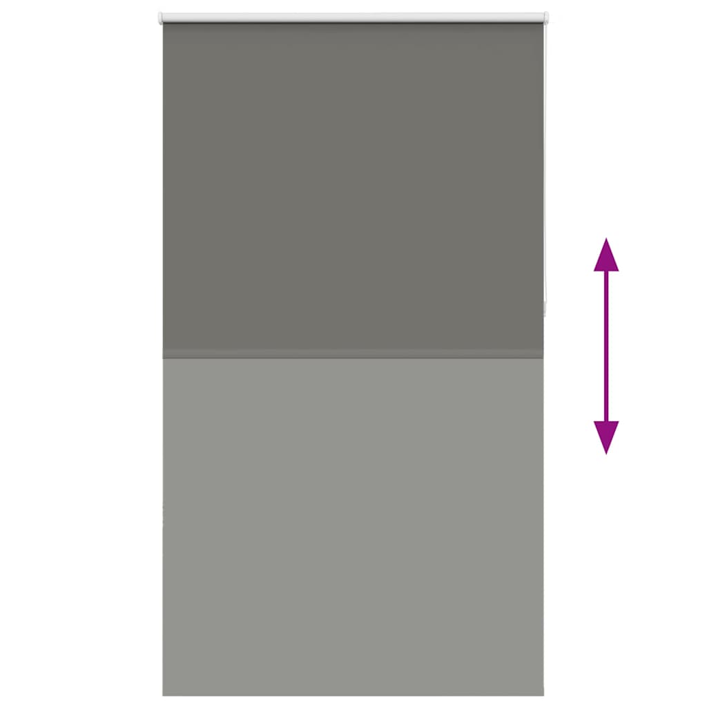vidaXL Roller Blind Blackout Grey 125x210 cm Fabric Width 121.6 cm Polyester
