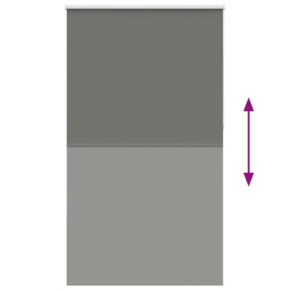 vidaXL Roller Blind Blackout Grey 125x210 cm Fabric Width 121.6 cm Polyester