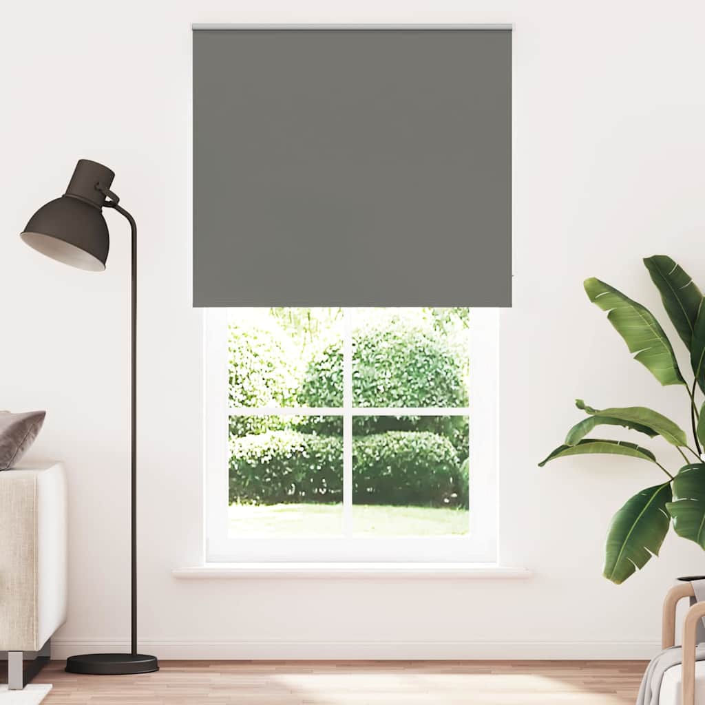vidaXL Roller Blind Blackout Grey 135x210 cm Fabric Width 131.6 cm