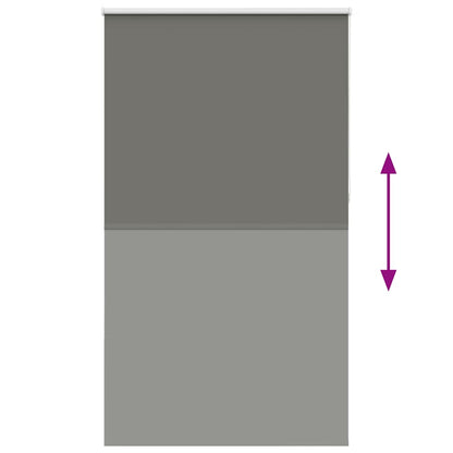 vidaXL Roller Blind Blackout Grey 140x210 cm Fabric Width 136.6 cm