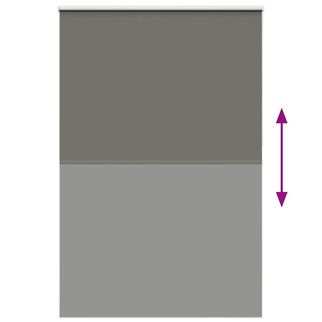 vidaXL Roller Blind Blackout Grey 155x210 cm Fabric Width 151.6 cm Polyester