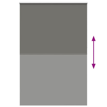 vidaXL Roller Blind Blackout Grey 155x210 cm Fabric Width 151.6 cm Polyester