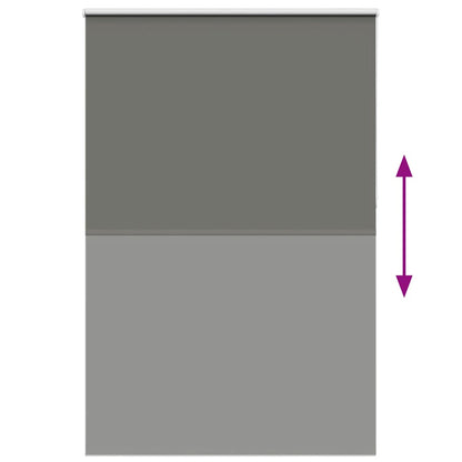vidaXL Roller Blind Blackout Grey 160x210 cm Fabric Width 156.6 cm