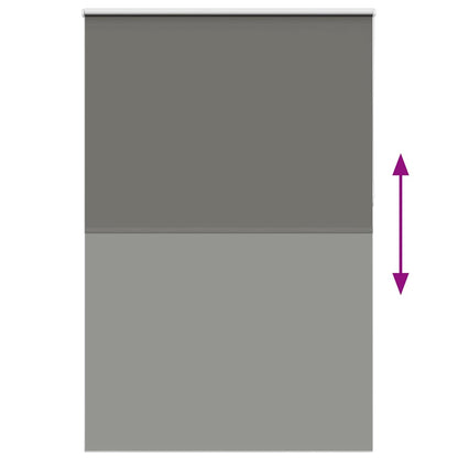 vidaXL Roller Blind Blackout Grey 165x210 cm Fabric Width 161.6 cm