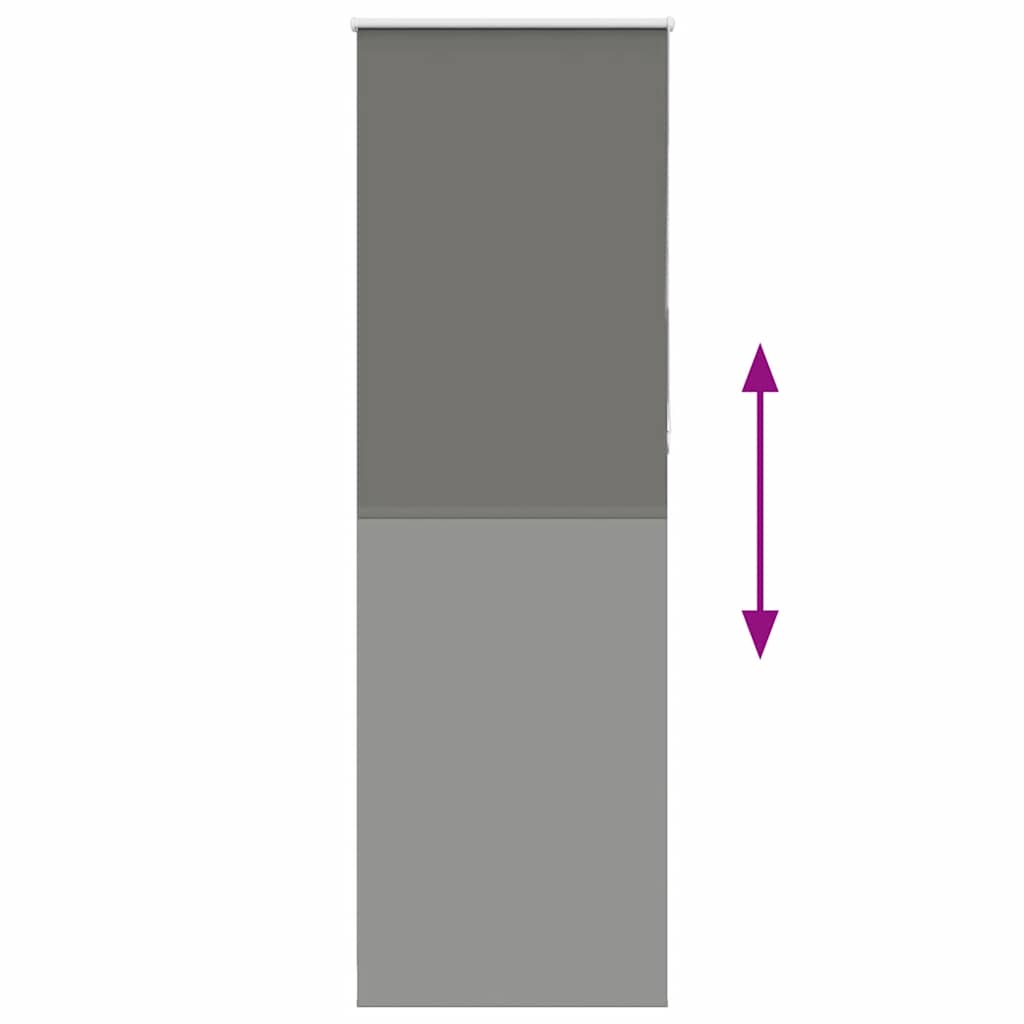 vidaXL Roller Blind Blackout Grey 85x230 cm Fabric Width 80.7 cm Polyester