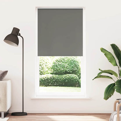 vidaXL Roller Blind Blackout Grey 100x230 cm Fabric Width 95.7 cm Polyester