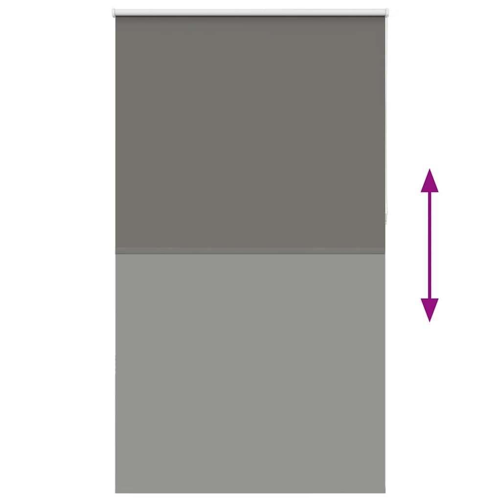 vidaXL Roller Blind Blackout Grey 130x230 cm Fabric Width 126.6 cm Polyester