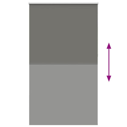 vidaXL Roller Blind Blackout Grey 135x230 cm Fabric Width 131.6 cm Polyester