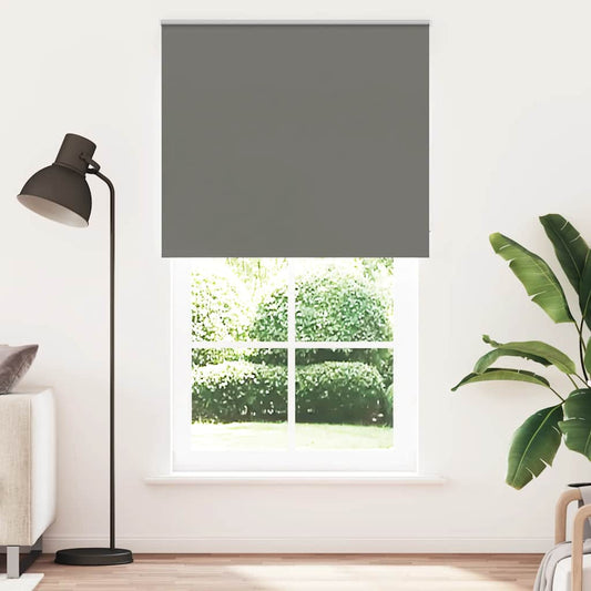 vidaXL Roller Blind Blackout Grey 135x230 cm Fabric Width 131.6 cm