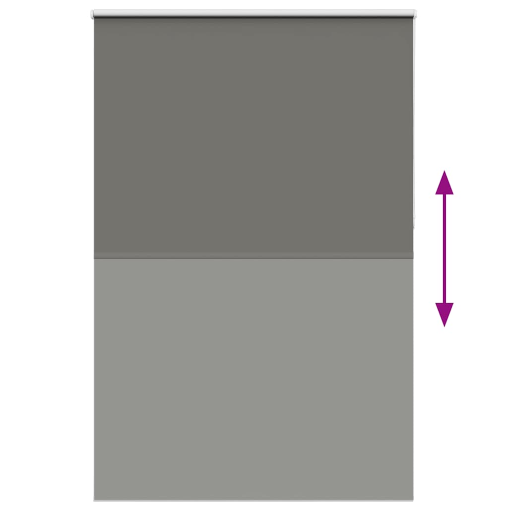 vidaXL Roller Blind Blackout Grey 165x230 cm Fabric Width 161.6 cm Polyester