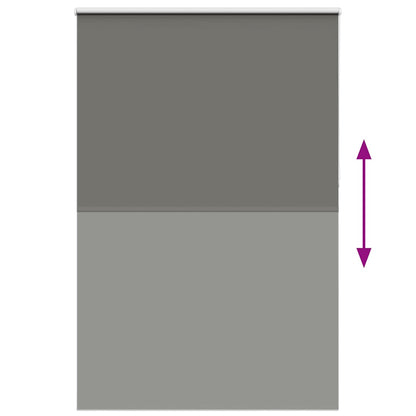 vidaXL Roller Blind Blackout Grey 165x230 cm Fabric Width 161.6 cm Polyester