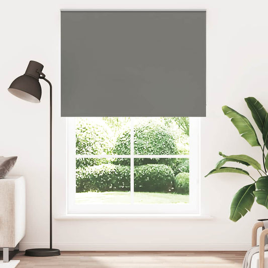vidaXL Roller Blind Blackout Grey 165x230 cm Fabric Width 161.6 cm