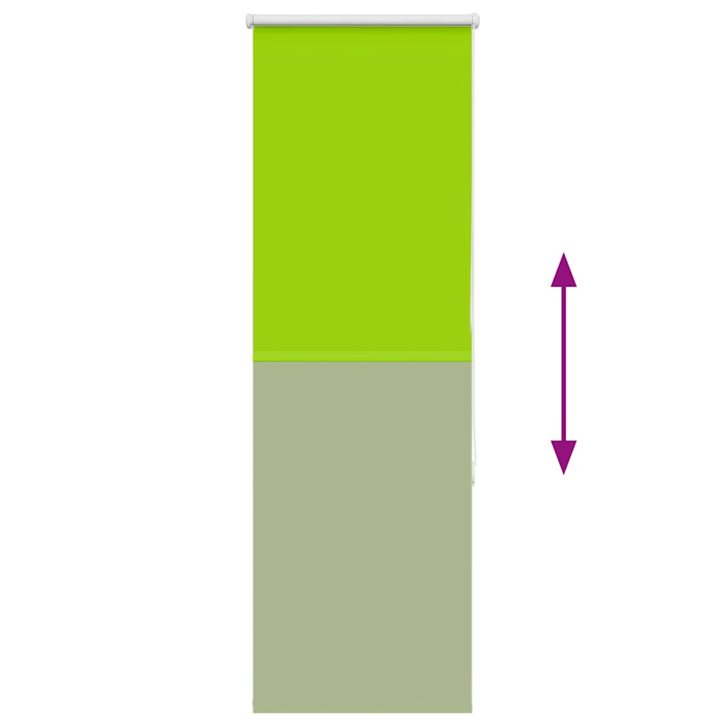 vidaXL Roller Blind Blackout Leaves Green 55x130 cm Fabric Width 50.7 cm Polyester