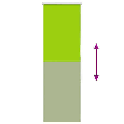 vidaXL Roller Blind Blackout Leaves Green 55x130 cm Fabric Width 50.7 cm Polyester