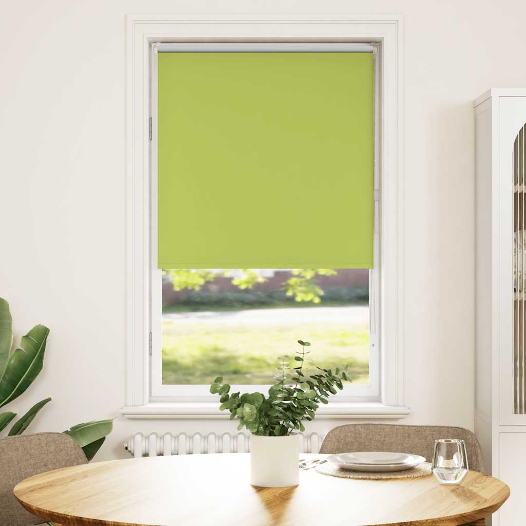 vidaXL Roller Blind Blackout Leaves Green 75x130 cm Fabric Width 70.7 cm Polyester