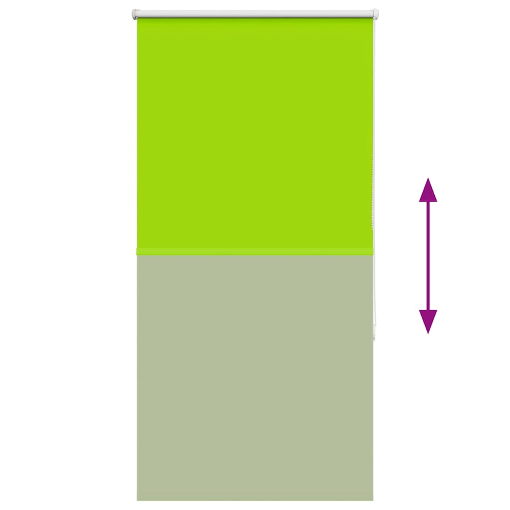 vidaXL Roller Blind Blackout Leaves Green 75x130 cm Fabric Width 70.7 cm Polyester