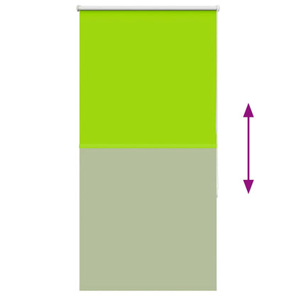 vidaXL Roller Blind Blackout Leaves Green 75x130 cm Fabric Width 70.7 cm Polyester