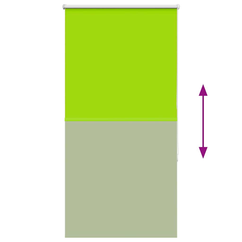 vidaXL Roller Blind Blackout Leaves Green 80x130 cm Fabric Width 75.7 cm Polyester