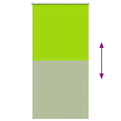 vidaXL Roller Blind Blackout Leaves Green 80x130 cm Fabric Width 75.7 cm Polyester