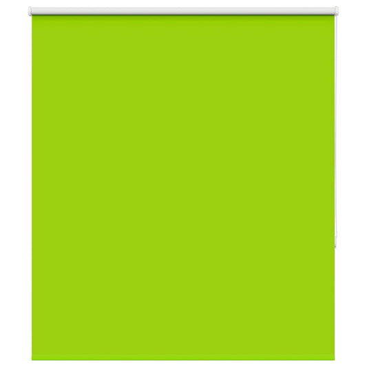 vidaXL Roller Blind Blackout Leaves Green 125x130 cm Fabric Width 121.6 cm Polyester