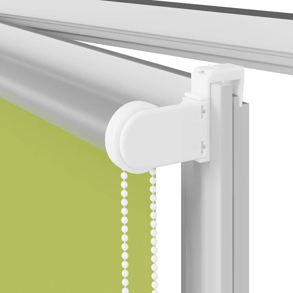 vidaXL Roller Blind Blackout Leaves Green 125x130 cm Fabric Width 121.6 cm Polyester