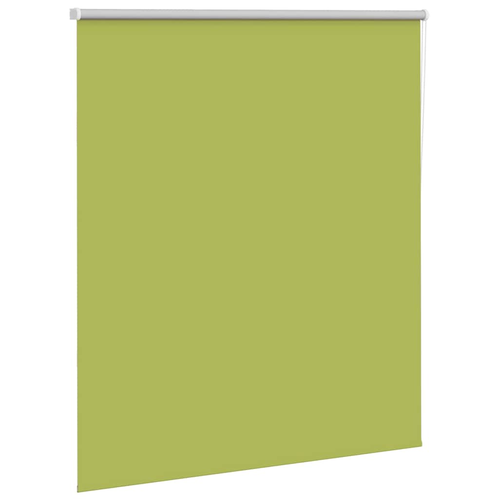 vidaXL Roller Blind Blackout Leaves Green 125x130 cm Fabric Width 121.6 cm Polyester