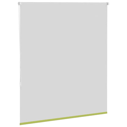 vidaXL Roller Blind Blackout Leaves Green 125x130 cm Fabric Width 121.6 cm Polyester