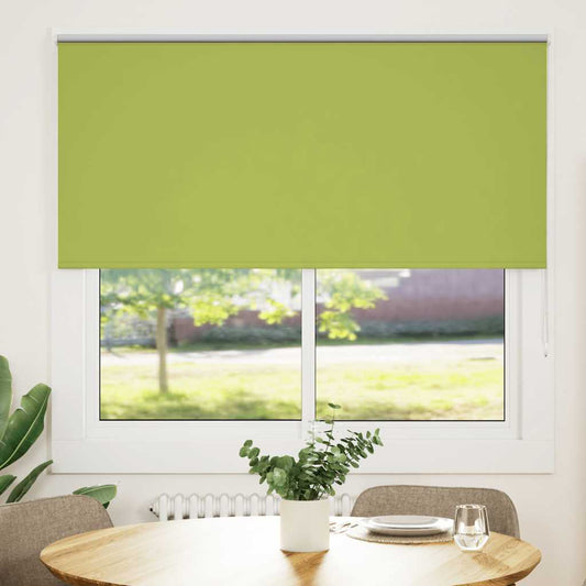 vidaXL Roller Blind Blackout Leaves Green 145x130 cm Width 141.6 cm