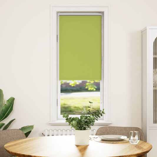 vidaXL Roller Blind Blackout Leaves Green 40x150cm Fabric Width 35.7cm