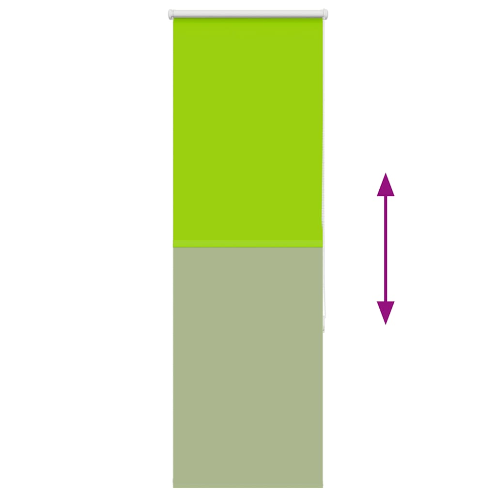 vidaXL Roller Blind Blackout Leaves Green 50x150 cm Fabric Width 45.7 cm Polyester