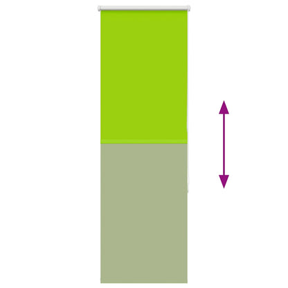 vidaXL Roller Blind Blackout Leaves Green 50x150 cm Fabric Width 45.7 cm Polyester