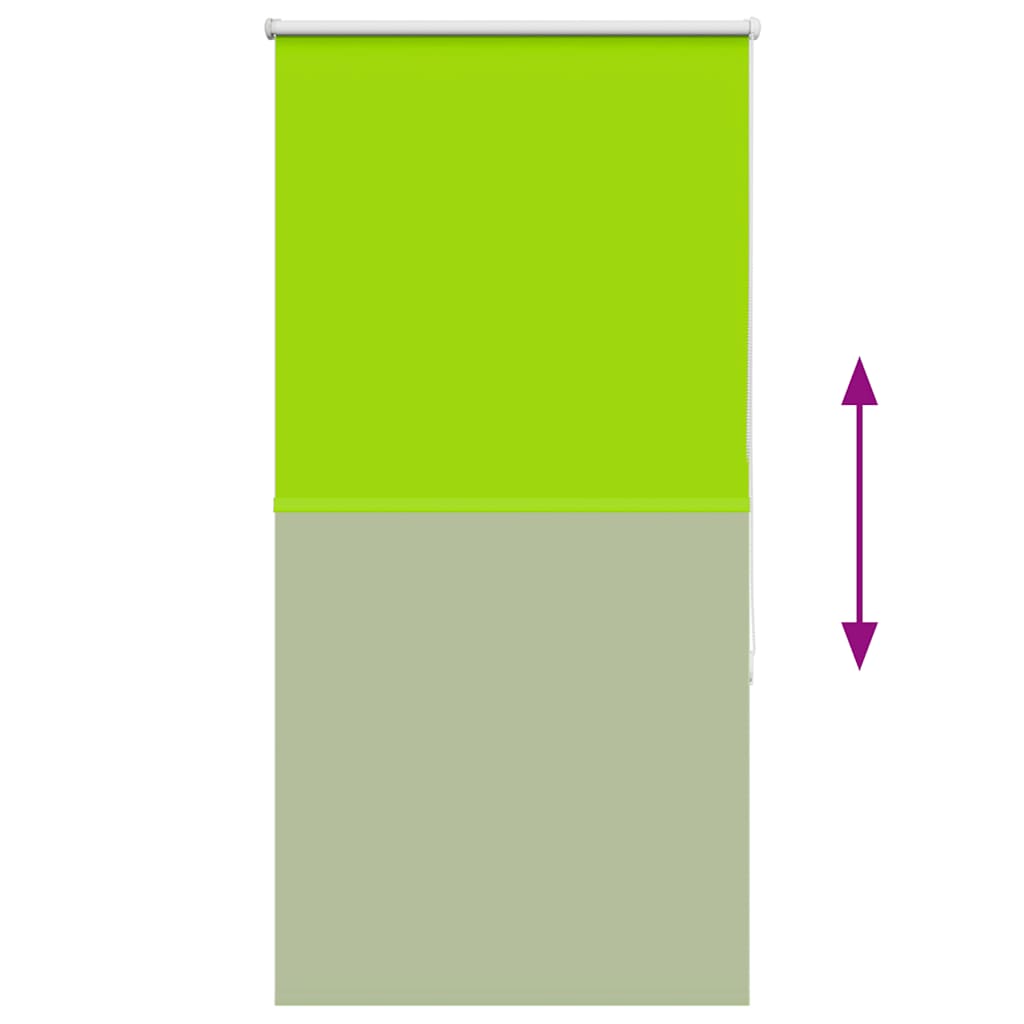 vidaXL Roller Blind Blackout Leaves Green 80x150 cm Fabric Width 75.7 cm Polyester