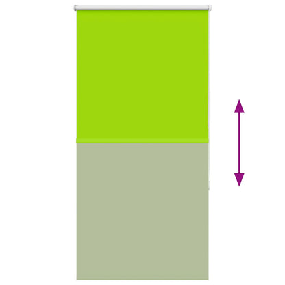 vidaXL Roller Blind Blackout Leaves Green 80x150 cm Fabric Width 75.7 cm Polyester