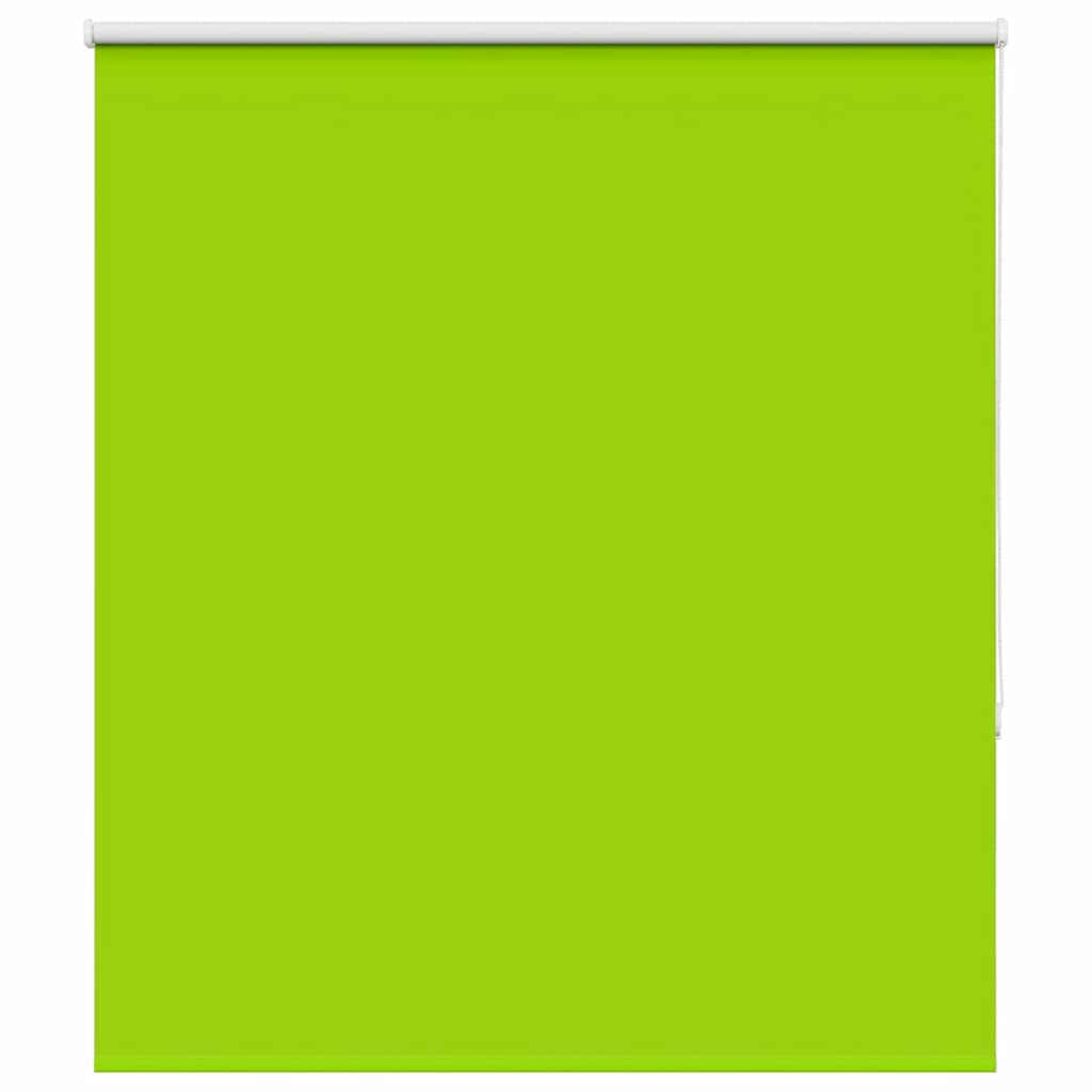 vidaXL Roller Blind Blackout Leaves Green 125x150 cm Fabric Width 121.6 cm Polyester