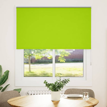 vidaXL Roller Blind Blackout Leaves Green 135x150 cm Fabric Width 131.6 cm Polyester