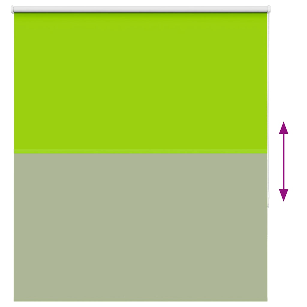 vidaXL Roller Blind Blackout Leaves Green 135x150 cm Fabric Width 131.6 cm Polyester