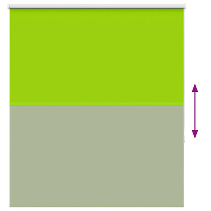 vidaXL Roller Blind Blackout Leaves Green 140x150 cm Fabric Width 136.6 cm Polyester