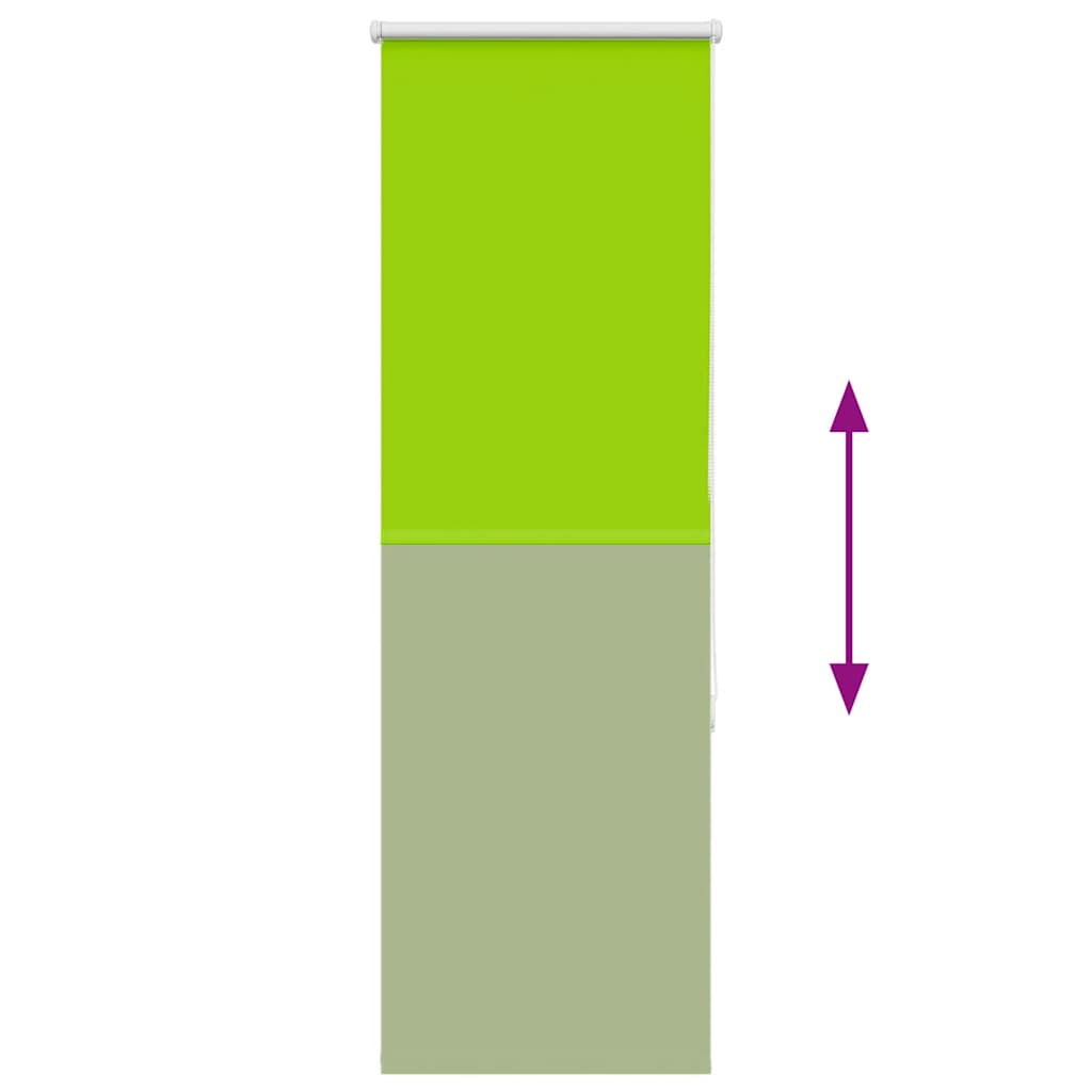 vidaXL Roller Blind Blackout Leaves Green 40x175 cm Fabric Width 35.7 cm Polyester