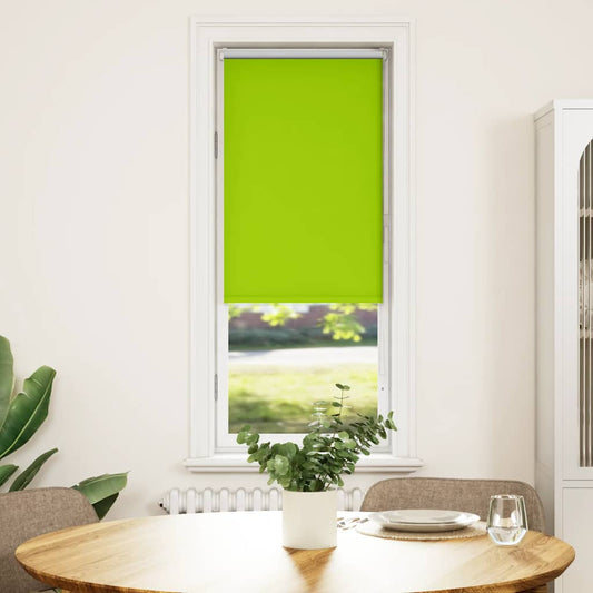vidaXL Roller Blind Blackout Leaves Green 50x175 cm Fabric Width 45.7 cm Polyester
