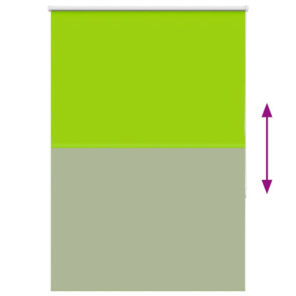 vidaXL Roller Blind Blackout Leaves Green 90x175 cm Fabric Width 85.7 cm Polyester
