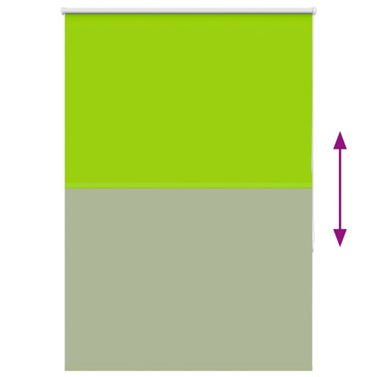 vidaXL Roller Blind Blackout Leaves Green 105x175 cm Fabric Width 100.7 cm Polyester
